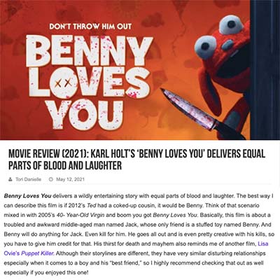 Movie Review (2021): Karl Holt’s ‘Benny Loves You’ Delivers Equal Parts of Blood and Laughter
